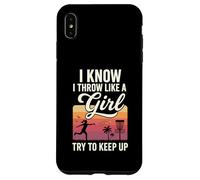 I Throw Like A Girl Disc Golf Try To Keep Up Carcasa para iPhone XS MAX