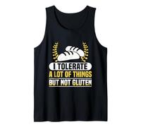 I Tolerate a Lot But Not Gluten Funny Celiac Gift Camiseta sin Mangas