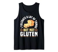 I Tolerate a Lot But Not Gluten Funny Celiac Gift Camiseta sin Mangas