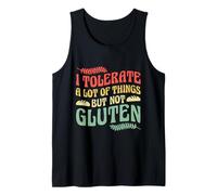 I Tolerate a Lot But Not Gluten Funny Celiac Gift Camiseta sin Mangas