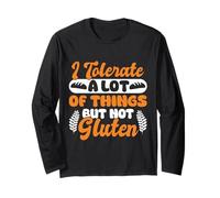 I Tolerate a Lot But Not Gluten Funny Celiac Gift Manga Larga