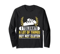 I Tolerate a Lot But Not Gluten Funny Celiac Gift Manga Larga