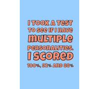 “I took a test to see if I…” Lined Notebook 6x9: Funny Psychology Quote Notebook for Study, Work, Notes | Absurd Personality Humor Journal | Gag Gift for Friends, Coworkers, Women, Men, Overthinkers