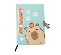 I-TOTAL® - Agenda secreta con candado metálico y dos llaves/Agenda secreta páginas CON PUNTOS (CAPYBARA)