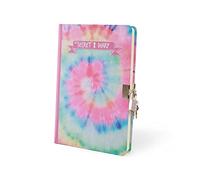 I-TOTAL® - Agenda secreta con candado metálico y dos llaves/Agenda secreta páginas CON PUNTOS (TIE DYE)