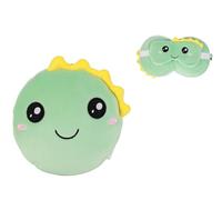 I-TOTAL ® - Cojín con máscara para dormir, cojín plegable con gancho para viaje (HELLO DINO)