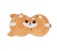 I-TOTAL ® - Cojín con máscara para dormir, cojín plegable con gancho para viaje (SHIBA)