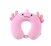 I-TOTAL® - Cojín de Viaje Kawaii para Cuello - Almohada Cervical Divertida y Cómoda, Soporte para Avión, Coche y Tren, Diseño Colorido y Suave para Descansar en Viajes (AXOLUTELY)
