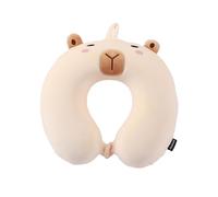 I-TOTAL® - Cojín de Viaje Kawaii para Cuello - Almohada Cervical Divertida y Cómoda, Soporte para Avión, Coche y Tren, Diseño Colorido y Suave para Descansar en Viajes (Capybara)