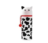 I-TOTAL® - Estuche de Silicona Suave para la Escuela, Extensible con Forma Contorneada (Cow)