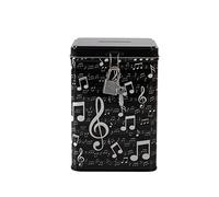 I-TOTAL® Hucha Divertida con candado y Llave, Hucha de Metal con Cierre (Music)