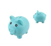 I-TOTAL® - Hucha Divertida Decorativa/Monedero de plástico Resistente (Blue Piggy)