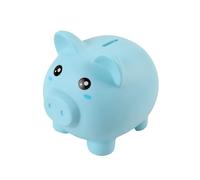 I-TOTAL® - Hucha Divertida Decorativa/Monedero de plástico Resistente (Light Blue Piggy)
