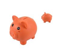 I-TOTAL® - Hucha Divertida Decorativa/Monedero de plástico Resistente (Orange Piggy)