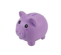 I-TOTAL® - Hucha Divertida Decorativa/Monedero de plástico Resistente (Purple Piggy)