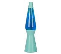 I-TOTAL - Lámpara de lava con Bombilla para calentar la Cera (BASE AZUL CERA AZUL 36CM)