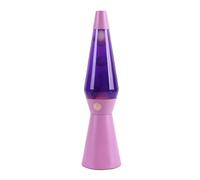 I-TOTAL - Lámpara de lava con Bombilla para calentar la Cera (BASE VIOLETA CERA VIOLETA 36 CM)