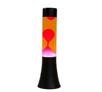 I-TOTAL - Lámpara de lava LED con resistencia a la cera sin bombilla (base negra cera, naranja, 30 cm)