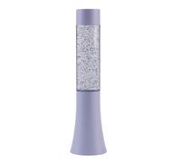I-TOTAL® - Lámpara de lava LED pequeña, efecto purpurina que cambia de color, lava lamp de color (violeta pastel) - 33,5 cm