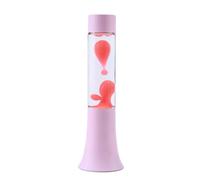 I-TOTAL® - Lámpara de lava pequeña, efecto burbujas, lava lamp de color (rosa pastel) - 30 cm