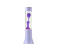 I-TOTAL® - Lámpara de lava pequeña, efecto burbujas, lava lamp de color (violeta pastel) - 30 cm