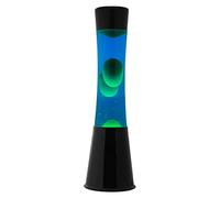 I-TOTAL - Lámpara Lava 40 cm base negra, líquido morado/cera amarilla, XL1790