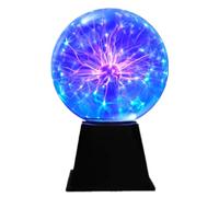 I-TOTAL - Lámpara Plasma Azul de 6'' - Efecto Luminoso Interactivo con Sensibilidad al Tacto y al Sonido