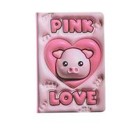 I-TOTAL® - Libreta A5 páginas blancas con cubierta 3D, squishy, 196 caras (PIG)
