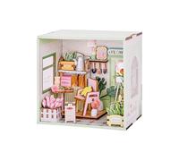 I-TOTAL ® - Mini House DIY Kit de Montaje 3D, Casa en Miniatura para Construir, Dream Rooms Pastel, Decoración para Escritorio y Librería, Idea de Regalo (Mini World) (Blooming Time)