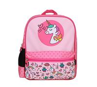 I-TOTAL® - Mochila con bolsillos exteriores para niños y niñas de primaria 3-6 años 24 x 30 x 11 cm (UNICORN)
