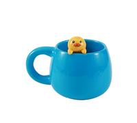 I-TOTAL® - Taza de Cerámica con Animales de Cerámica en el Borde, Taza para Té o Café (DUCK)