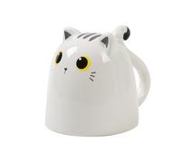 I-TOTAL® - Taza de cerámica Up & Down (WHITE CAT)