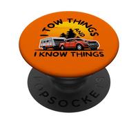 I Tow Things and I know Things Funny PopSockets PopGrip Adhesivo
