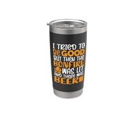 I Tried To Be Good But The Bonfire Was Lit There Was Beer Vaso térmico de acero inoxidable de doble pared