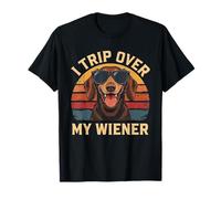 I Trip Over My Wiener Funny Dachshund Design Camiseta