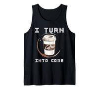 I Turn Coffee Into Code - Funny Software Engineer Programmer Camiseta sin Mangas