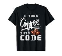 I Turn Coffee Into Code - Funny Software Engineer Tee Camiseta