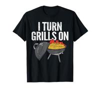 I Turn Grills On Funny Barbacoa BBQ Funny Pitmaster Camiseta