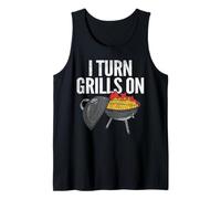 I Turn Grills On Funny Barbacoa BBQ Funny Pitmaster Camiseta sin Mangas