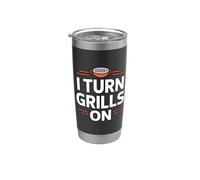 I Turn Grills On Vaso térmico de acero inoxidable de doble pared