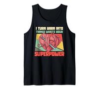 I Turn Yarn Into Things What Your Superpower Crochet Gifts Camiseta sin Mangas