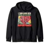 I Turn Yarn Into Things What Your Superpower Crochet Gifts Sudadera con Capucha