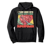 I Turn Yarn Into Things What Your Superpower Crochet Gifts Sudadera con Capucha