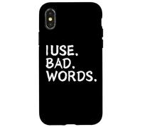 I Use Bad Words Funny Snarky Unfiltered Drinking Party Carcasa para iPhone X/XS