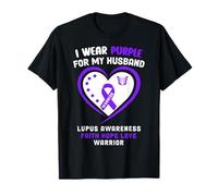 I Use Purple for my Husband - Camisa de concientización del Lupus Camiseta