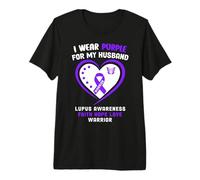 I Use Purple for my Husband - Camisa de concientización del Lupus Camiseta Premium