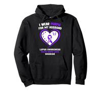 I Use Purple for my Husband - Camisa de concientización del Lupus Sudadera con Capucha