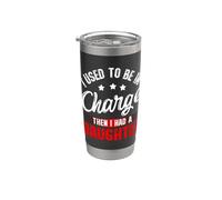 I Used To Be In Charge Then I Had A Daughter Fathers Day Vaso térmico de acero inoxidable de doble pared