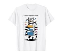 I Used to Remember Things... Funny PC Inept Cat Retro Camiseta