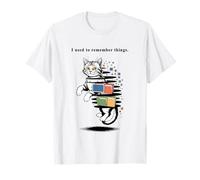 I Used to Remember Things... Funny PC Inept Cat Retro Camiseta
